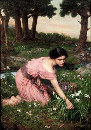 John William Waterhouse Spring Spreads One Green Lap of Flowers oil painting picture